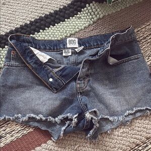 BDG Blue Jean Shorts Distressed Hem